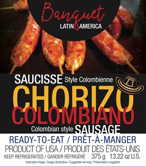 Banquet Latin America Chorizo COLOMBIAN Sausage - case 12 x 375 g