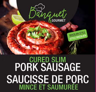 Banquet Brazil BBQ Pork Slim Sausage (Price per LBS***)