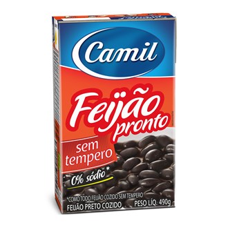 Camil Ready-to-eat black beans without seasoning (18 x 490gr